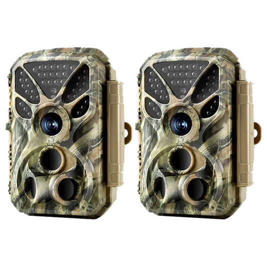 2-Pack 4K 2160P 30fps Video 64MP Photo Trail camera with audio and motion detector Night vision up to 100ft, 0.1s trigger speed, Waterproof | T326 Matte Olive Drab