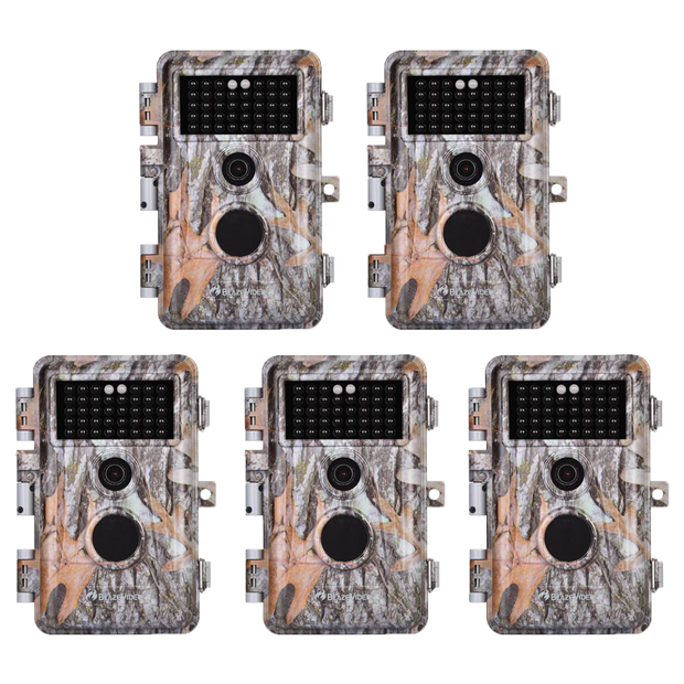 5-Pack Game Trail & Animal Widlife Field Cameras 24MP Photo HD 1296P HD Video No Glow Night Vision Waterproof Motion Activated Photo and Video Model.